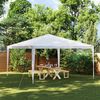 vidaXL Party Tent White Polyethylene 13x13 feet Water-resistant