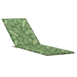 vidaXL Deck Chair Cushion Leaf pattern Oxford fabric, foam fiber