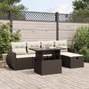 vidaXL Garden Sofa Set Brown, Cream White