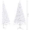 vidaXL Corner Artificial Christmas Tree LEDs&Ball Set White 70.9" PVC