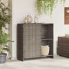 vidaXL Storage Cabinet with Shelf Grey 39.37 x 14.17 x 40.16 in Rattan