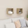 vidaXL Wall Cube Shelves 2 pcs Sonoma Oak 10.2"x5.9"x10.2"