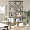 vidaXL Bookcase Sonoma Oak 39.4"x10.2"x70.9" Engineered Wood and Metal