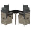 vidaXL Garden Dining Set Gray, Dark Gray