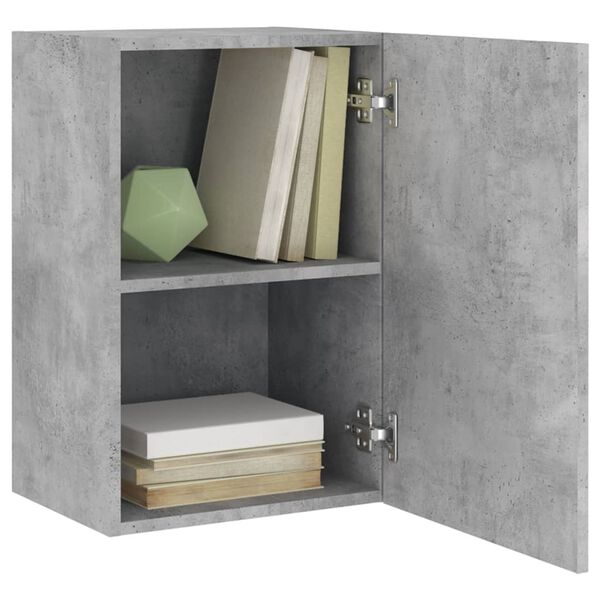 vidaXL TV Wall Cabinet Set of 2 Concrete grey Engineered wood Standard