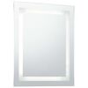 vidaXL Bathroom Mirror Silver Glass, Aluminum 19.7 x 23.6 in