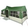 vidaXL Family Tent Green and Beige 244.88 x 116.14 x 93.70 in
