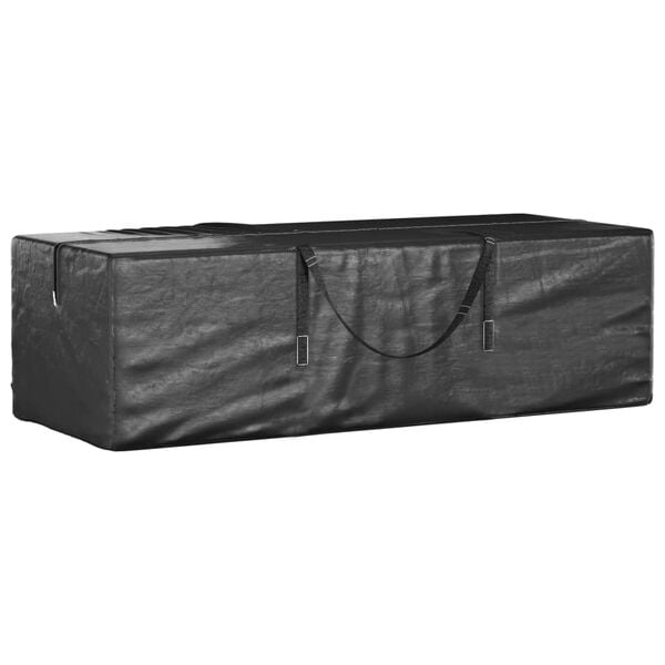 vidaXL Garden Cushion Storage Bag Set of 2 Black Polyethylene
