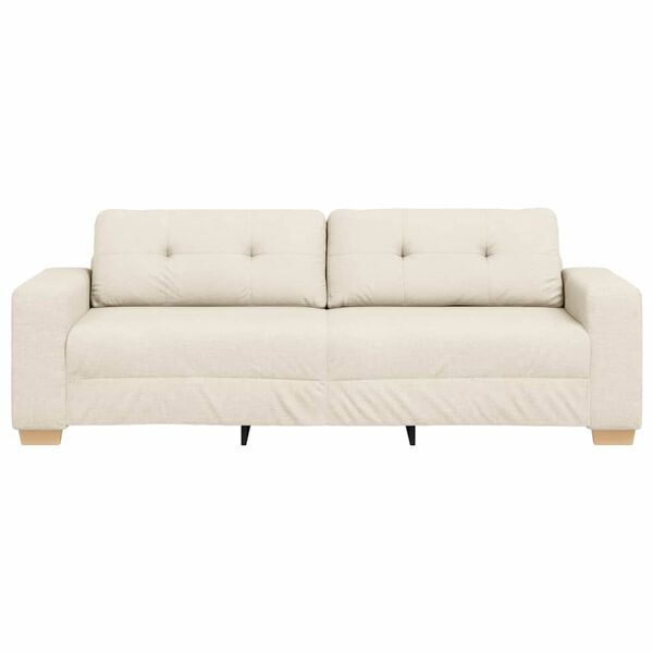vidaXL Sofa Beige 87.01 x 30.71 x 31.50 in Linen-blend Fabric