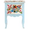 vidaXL Bedside Cabinet Multicolored Solid mango wood, MDF Medium