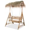 vidaXL Swing Chair Brown Bamboo 79.5 in x 53.1 in x 39.0 in Durable