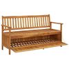 vidaXL Storage Bench Natural wood Solid Acacia Wood Medium Storage Bench