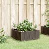 vidaXL Garden Planter Brown Polypropylene Medium Modular