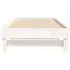 vidaXL Day Bed White Solid pine wood Full Extendable Day Bed