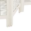 vidaXL Room Divider 6 Panels White Solid Wood Paulownia