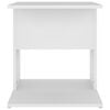 vidaXL Side Table White Engineered Wood 17.7x17.7x18.9 in Side Table