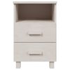 vidaXL Bedside Cabinet Set of 2 White Solid pinewood, MDF Compact