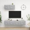 vidaXL TV Cabinet Set of 3 Concrete Grey Engineered Wood Medium