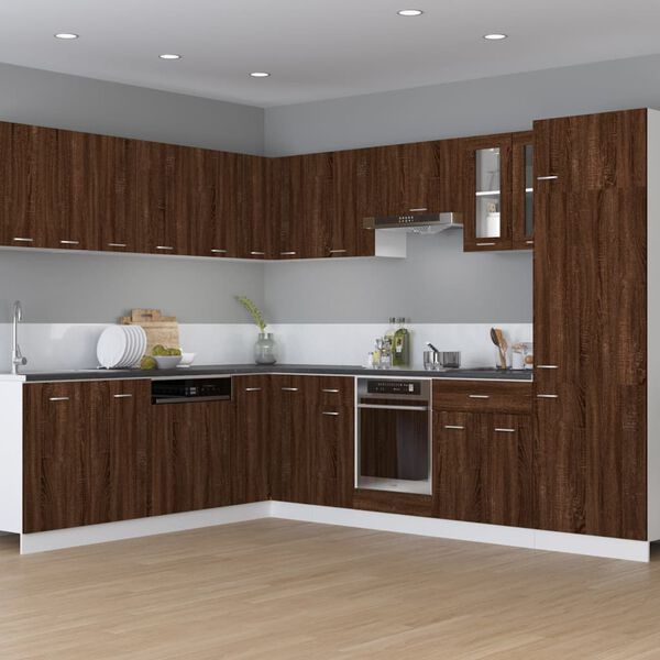 vidaXL Oven Cabinet Lyon Brown Oak 23.6"x18.1"x32.1" Engineered Wood
