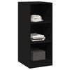vidaXL Wardrobe Black Engineered Wood Compact Wardrobe Rectangular