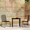 vidaXL Garden Dining Set Black Powder-coated steel, glass, PE rattan