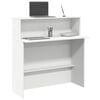 vidaXL Reception Desk White Engineered Wood Standard Reception Desk