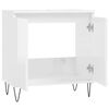 vidaXL Bathroom Cabinet High gloss white Engineered wood, iron Medium