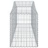 vidaXL Gabion Basket Set of 11 Silver Galvanized Iron Medium