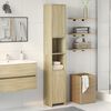 vidaXL Bathroom Cabinet Sonoma Oak Engineered Wood Narrow