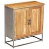 vidaXL Sideboard Brown and Grey Recycled Teak and Steel Medium Sideboard
