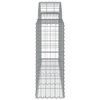 vidaXL Gabion Basket Set of 18 Silver Galvanized Iron Large