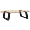 vidaXL Coffee Table Leg Black Powder-coated steel Medium