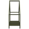 vidaXL Firewood Rack Olive Green 23.6x9.8x23.6" Cold-rolled steel