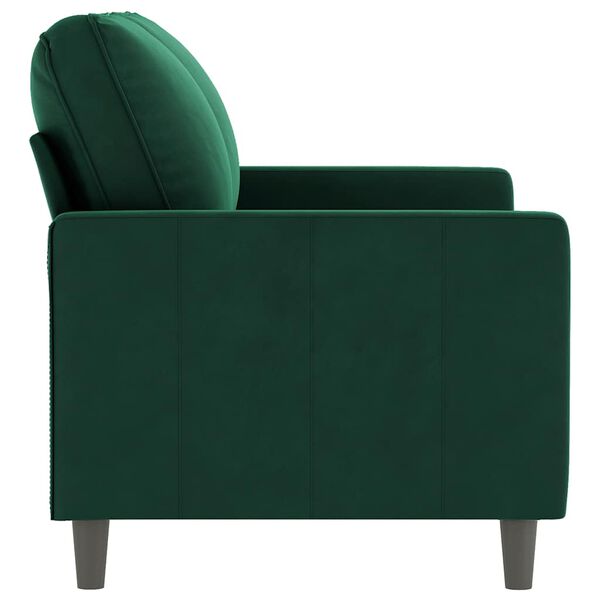vidaXL 2-seater Sofa Dark green Velvet (100% polyester), metal, textilene