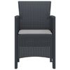 vidaXL Garden Chair 4 pcs Anthracite 20.87 x 19.29 x 33.46 in