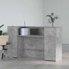 vidaXL Reception Desk Concrete gray Engineered wood 70.9 in