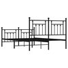 vidaXL Bed Frame Black Powder-coated steel Full size Bed Frame