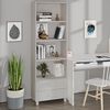 vidaXL Highboard White Solid pinewood, MDF Standard Highboard