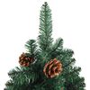 vidaXL Slim Pre-lit Christmas Tree with Ball Set Green 59.1" PVC