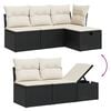 vidaXL Garden Sofa Set Black for the sofa set, Cream white for cushions