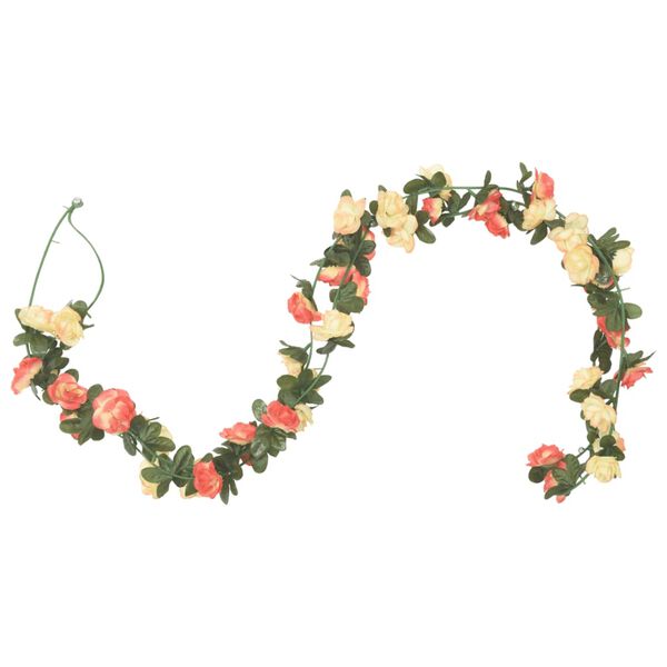vidaXL Christmas Flower Garland Rose and Champagne