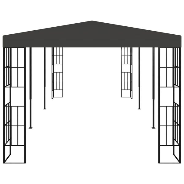 vidaXL Gazebo Charcoal Polyester fabric 9.8x19.7ft Decorative Accents