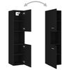 vidaXL Bathroom Furniture Set Black, White Engineered wood, ceramic, acrylic