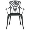 vidaXL Garden Dining Set 5 pcs Black 35.4" x 35.4" x 29.5