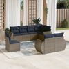 vidaXL 8 Piece Garden Sofa Set with Cushions Grey Poly Rattan