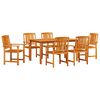 vidaXL Garden Dining Set 7 pcs Brown solid acacia wood