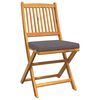 vidaXL Folding Chair 6 pcs Gray 49 x 57.5 x 92cm Solid Acacia wood