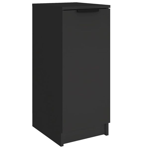 vidaXL Shoe Cabinet Black 11.8x13.8x27.6" Engineered Wood