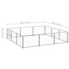 vidaXL Dog Kennel Silver Steel 96.9 sq ft Durable Dog Kennel