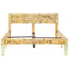 vidaXL Bed Frame Reclaimed wood color Solid reclaimed wood, Steel